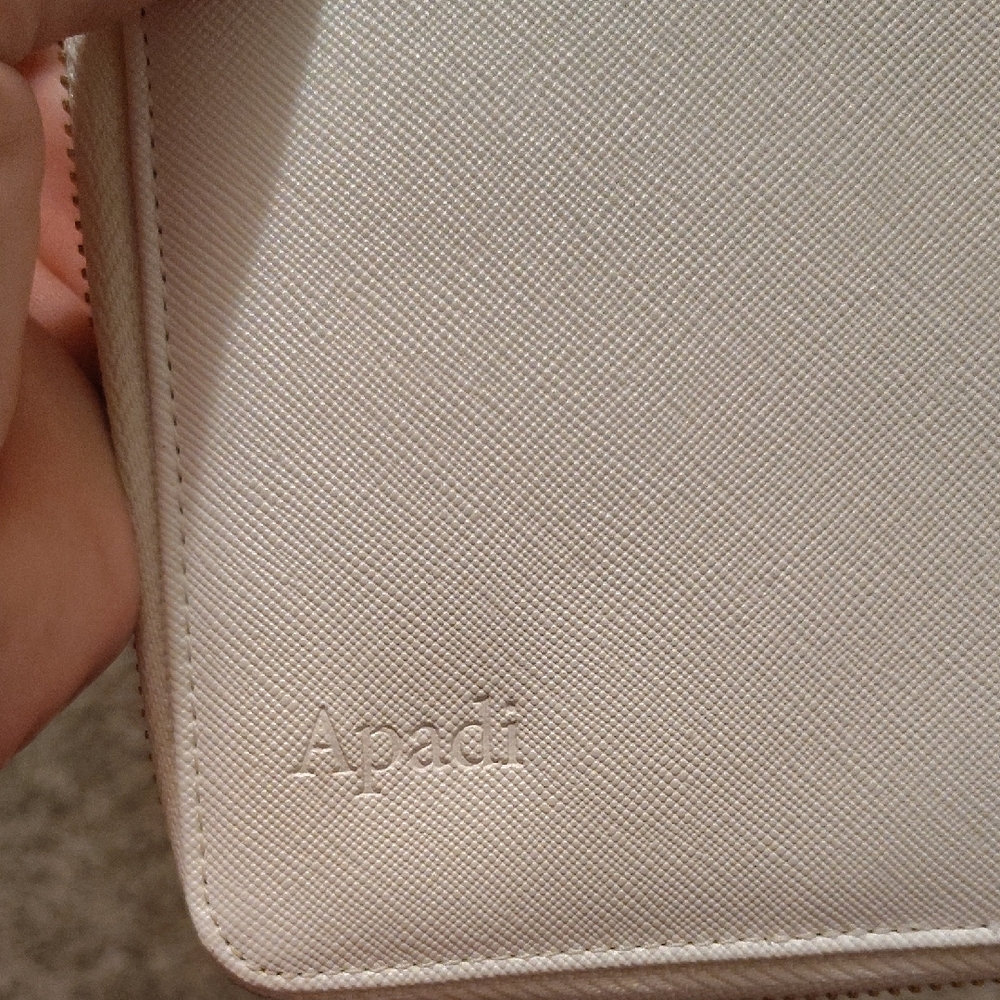 Cream Rectangular Zip-Around Wallet - image 3